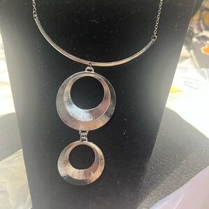 Elegant Silver Necklace with Circular Pendants